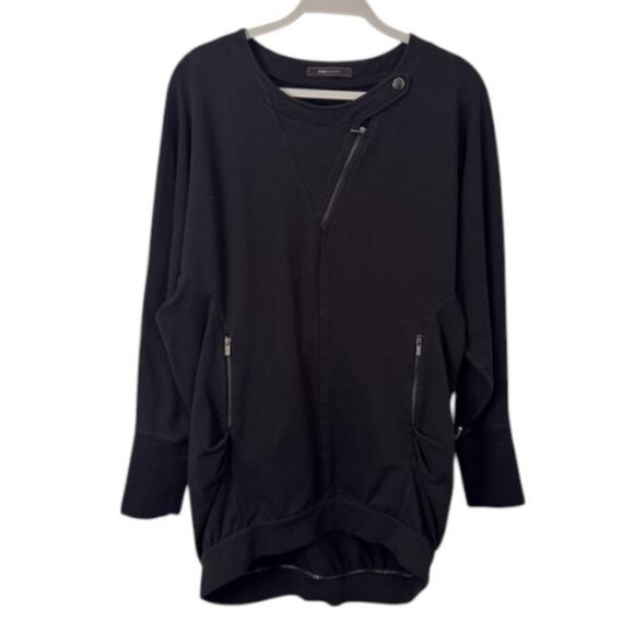 BCBGMaxAzria black long sleeve sweater dress size M - Picture 3 of 8